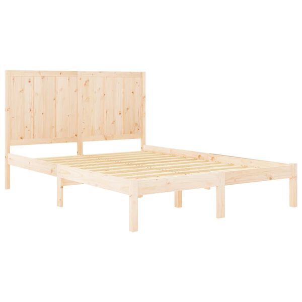 vidaXL Estructura de cama sin colchón madera de pino maciza 120x200 cm
