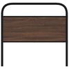 vidaXL Cabecero de acero y madera de ingenier&iacute;a marr&oacute;n roble 107 cm