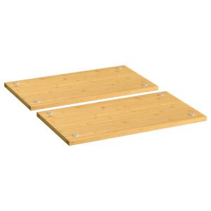 vidaXL Cubiertas de cocina 2 uds bamb&uacute; 50x28x1,5 cm