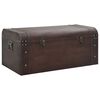 vidaXL Cofre con pestillos contrachapada marr&oacute;n 79,5x39,5x39,5 cm