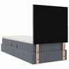 vidaXL Cama con almacenamiento y LED con LED Gris oscuro 90 x 190 cm