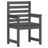 vidaXL Juego de comedor de jardín 7 piezas madera maciza pino gris