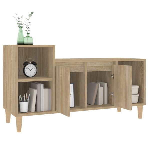 vidaXL Mueble para TV madera contrachapada roble Sonoma 100x35x55 cm