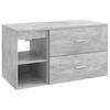 vidaXL Juego de muebles de ba&ntilde;o 2 uds. Gris Hormig&oacute;n
