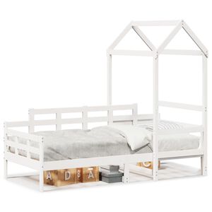 vidaXL Sof&aacute; cama madera maciza de pino blanco 80x200 cm