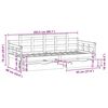 vidaXL Sofá cama con cajones madera maciza de pino blanca 80x200 cm