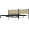 vidaXL Estructura de cama sin colch&oacute;n metal roble Sonoma 193x203 cm
