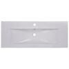 vidaXL Lavabo encastrado de cerámica blanco 101x39,5x18,5 cm