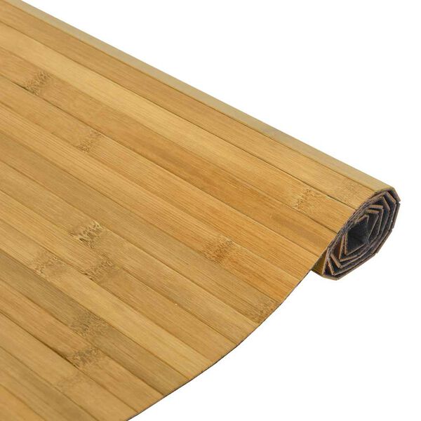 vidaXL Alfombra rectangular bamb&uacute; color natural 100x200 cm