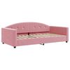 vidaXL Sof&aacute; cama nido con colch&oacute;n terciopelo rosa 100x200 cm