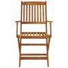 vidaXL Set comedor de jard&iacute;n plegable 5 piezas madera maciza de acacia