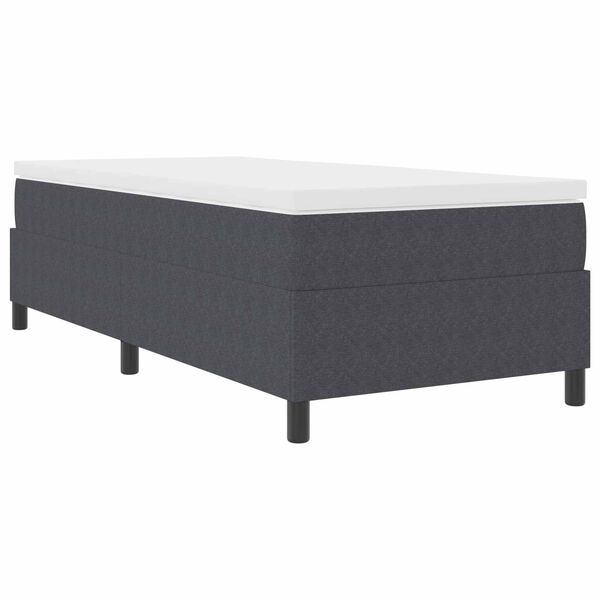 vidaXL Cama tipo Box Spring Gris oscuro 80 x 200 cm Telas de pana