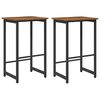 vidaXL Taburete de bar 2 uds. Madera envejecida 40 x 32 x 74 cm