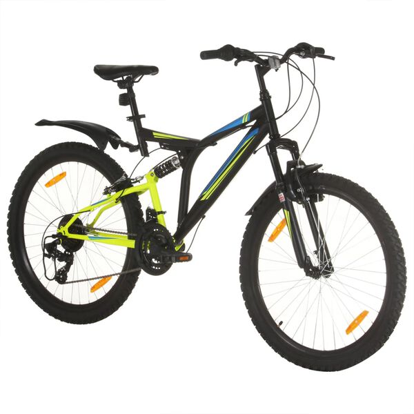 vidaXL Bicicleta monta&ntilde;a 21 velocidades 26 pulgadas rueda 49 cm negro