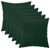 vidaXL Coj&iacute;n con almohada HEERLEN 6 uds. Verde oscuro Terciopelo
