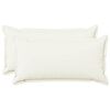vidaXL Funda de almohada 2 pcs HOUTEN Blanco 40 x 80 cm Lino Sint&eacute;tico