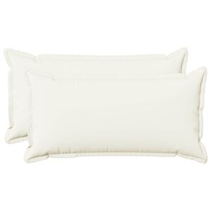 vidaXL Funda de almohada 2 pcs HOUTEN Blanco 40 x 80 cm Lino Sint&eacute;tico
