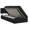 vidaXL Cama con almacenamiento y colch&oacute;n Negro 90 x 190 cm Terciopelo