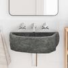 vidaXL Lavabo montado en la pared Gris 45 x 35 x 15 cm Piedra de r&iacute;o