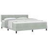 vidaXL Cama tipo Box Spring Manual Gris Claro 200 x 180 cm Terciopelo