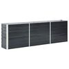 vidaXL Arriate de jard&iacute;n de acero galvanizado antracita 240x40x77 cm