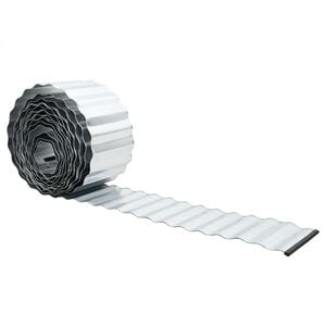 vidaxl Borde de C&eacute;sped Plateado 1000 x 15 x 0.03 cm Acero galvanizado