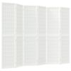 vidaXL Biombo plegable con 6 paneles estilo japon&eacute;s blanco 240x170 cm