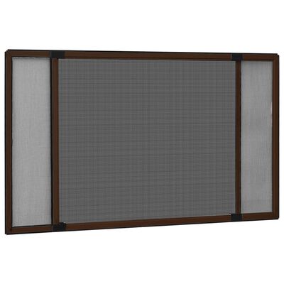 vidaXL Mosquitera extensible para ventanas marrón (100-193)x75 cm