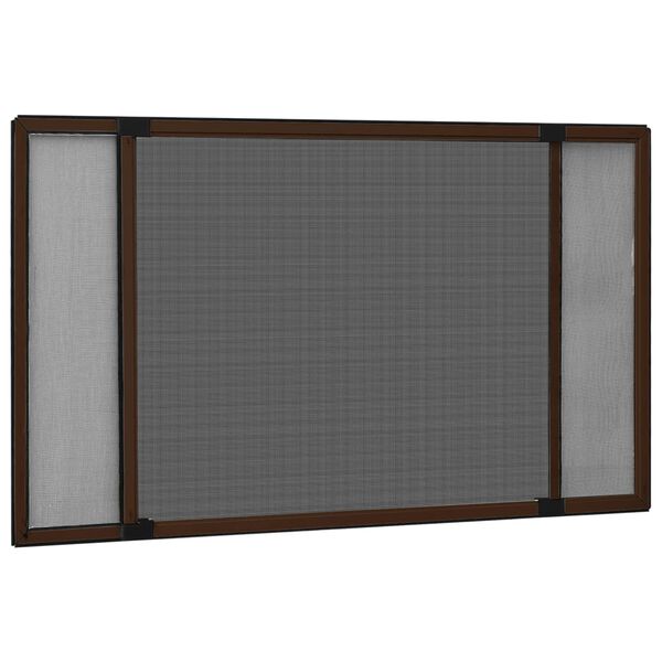vidaXL Mosquitera extensible para ventanas marr&oacute;n (100-193)x75 cm