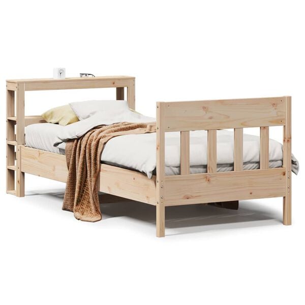 vidaXL Estructura de cama sin colchón madera maciza de pino 90x200 cm