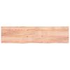 vidaXL Estante pared madera roble tratada marr&oacute;n claro 200x50x(2-4) cm