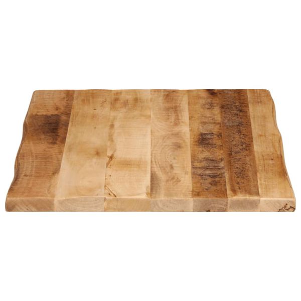 vidaXL Tablero de mesa borde natural madera maciza mango 70x60x3,8 cm