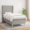 vidaXL Cama box spring con colch&oacute;n tela gris claro 100x200 cm