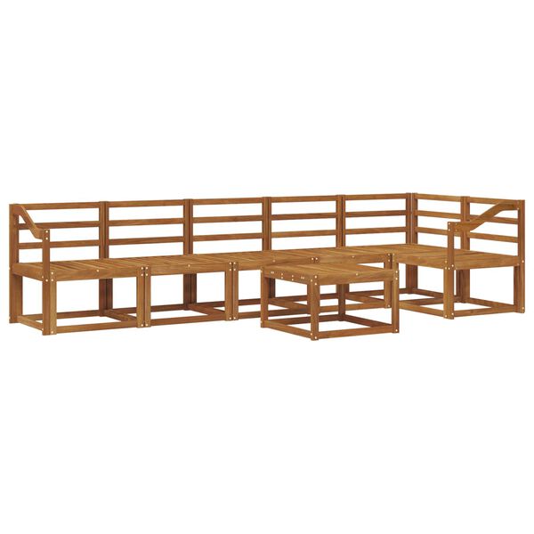 vidaXL Conjunto de sof&aacute;s de exterior 7 pcs Natural