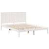 vidaXL Cama extralarga sin colch&oacute;n madera maciza blanca 180x220 cm