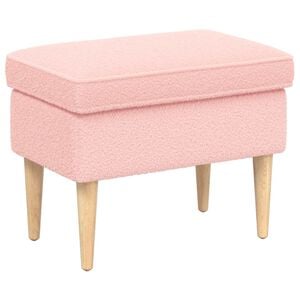 vidaXL Reposapi&eacute;s Rosa 55 x 35 x 41 cm Boucl&eacute;