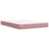 vidaXL Cama box spring con colch&oacute;n terciopelo rosa 140x200 cm
