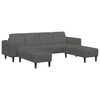 vidaXL Sof&aacute; Gris oscuro 250 x 188 x 76 cm Tela de Pana