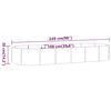 vidaXL Jardinera arriate acero galvanizado plata 249x100x36 cm