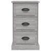 vidaXL Mesita de noche madera contrachapada gris Sonoma 39x39x67 cm
