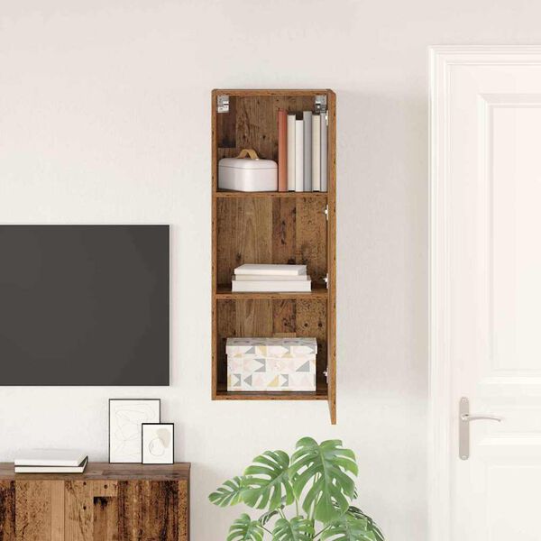 vidaXL Mueble de TV Montado en la Pared Madera Vieja