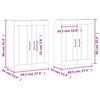 vidaXL Armarios de pared 2 uds madera de ingenier&iacute;a gris Sonoma