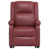 vidaXL Sill&oacute;n de masaje elevable cuero sint&eacute;tico rojo tinto