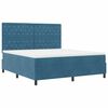 vidaXL Cama tipo Box Spring con colch&oacute;n Azul Oscuro 180 x 200 cm tela