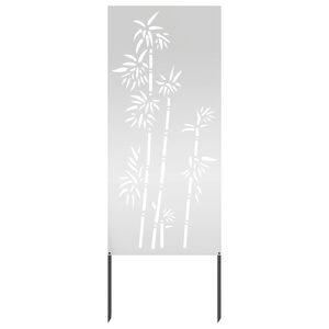vidaXL Pantalla de Privacidad para Jard&iacute;n Floral Plateado 50 x 140 cm