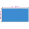 vidaXL Cubierta para piscina rectangular 732x366 cm PE azul