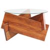 vidaXL Mesa de centro de madera maciza de acacia 66 cm