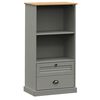 vidaXL Librer&iacute;a VIGO madera maciza de pino gris 60x35x114,5 cm