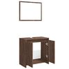 vidaXL Set de muebles ba&ntilde;o 2 pzas madera contrachapada marr&oacute;n roble