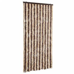 vidaXL Cortina mosquitera beige y marr&oacute;n claro chenilla 90x200 cm